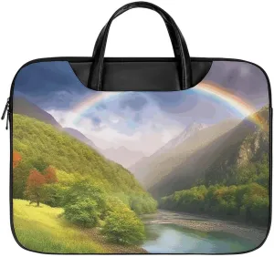 Laptop Shoulder Bag 16.5 Inch Laptop Bag Rainbow Computer Bag Messenger Bag for Men Women