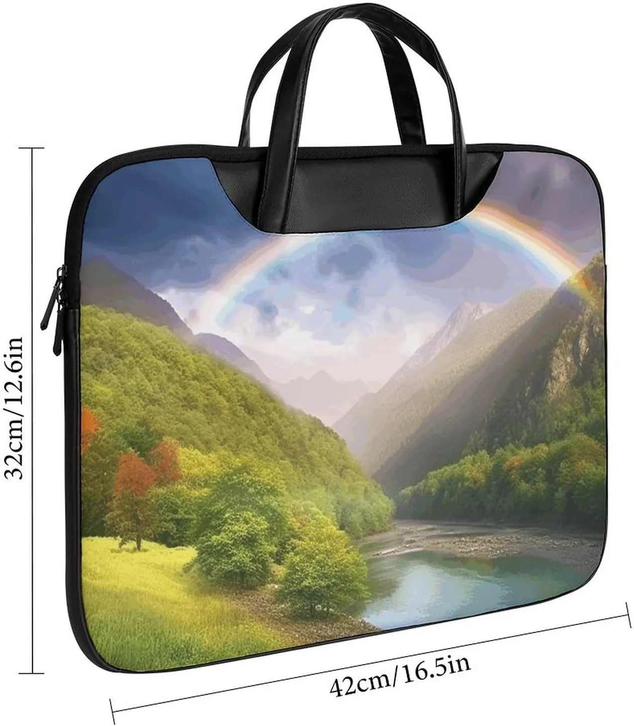 Laptop Shoulder Bag 16.5 Inch Laptop Bag Rainbow Computer Bag Messenger Bag for Men Women