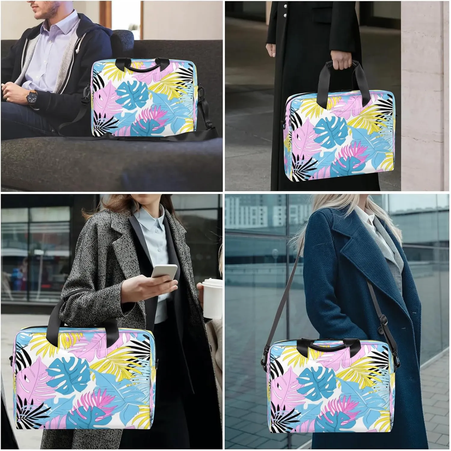 Laptop Shoulder Bag Compatible with Handle, Messenger Shoulder Case for Tablet, Laptop Carrying Case
