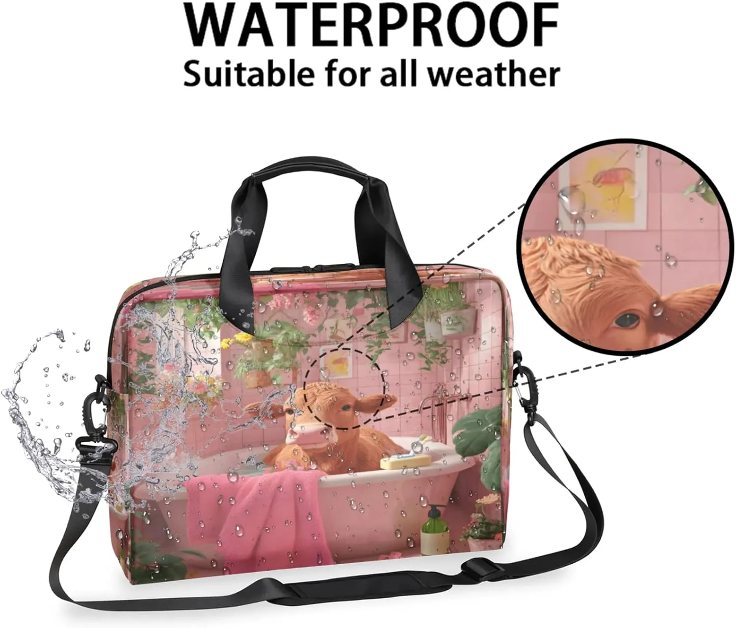 Laptop Shoulder Bag Compatible with Handle, Messenger Shoulder Case for Tablet, Laptop Carrying Case