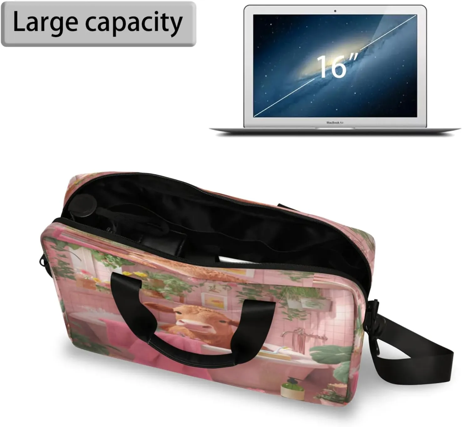 Laptop Shoulder Bag Compatible with Handle, Messenger Shoulder Case for Tablet, Laptop Carrying Case