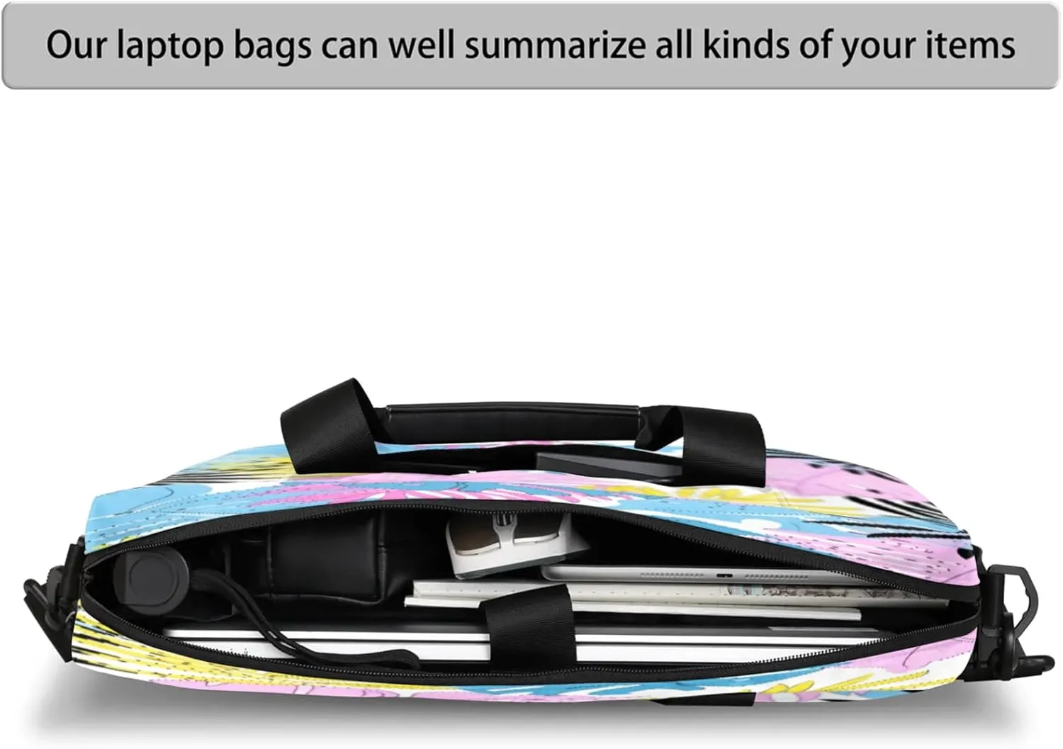 Laptop Shoulder Bag Compatible with Handle, Messenger Shoulder Case for Tablet, Laptop Carrying Case