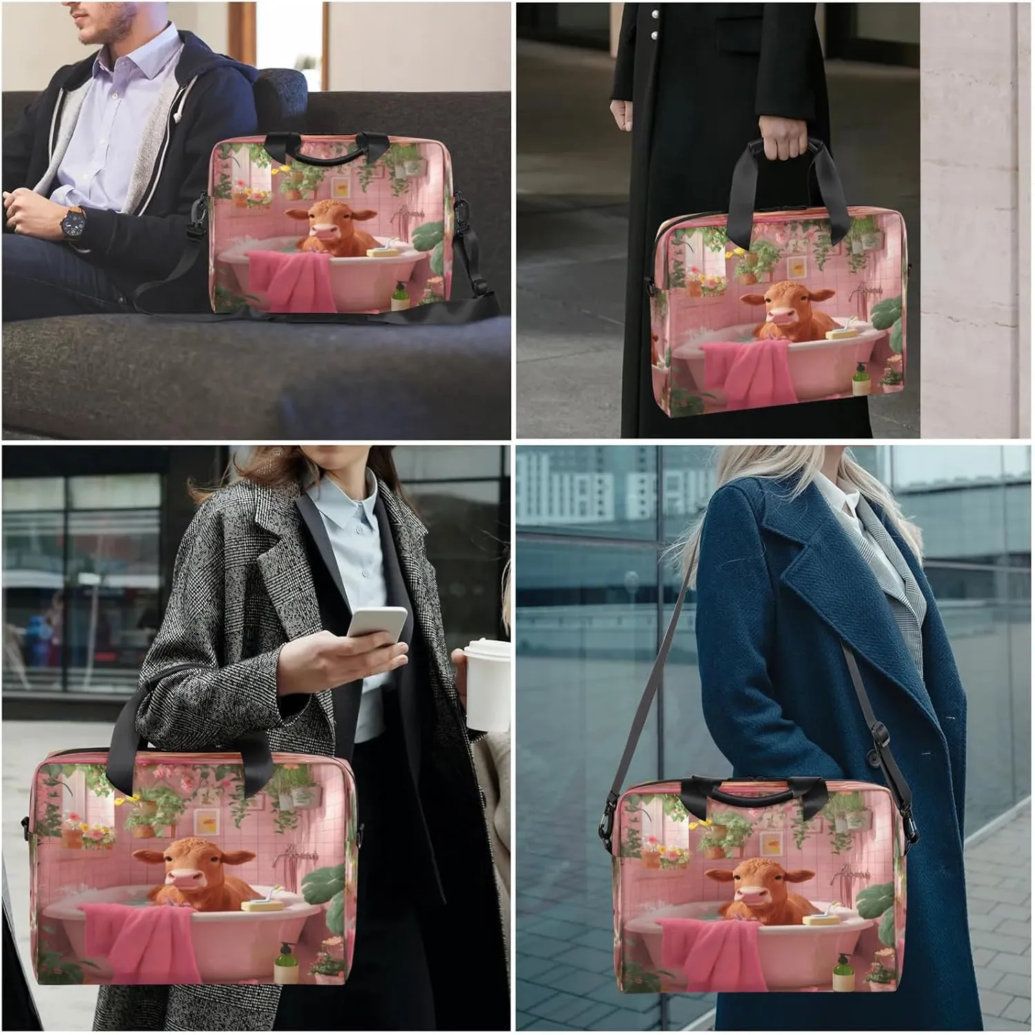 Laptop Shoulder Bag Compatible with Handle, Messenger Shoulder Case for Tablet, Laptop Carrying Case