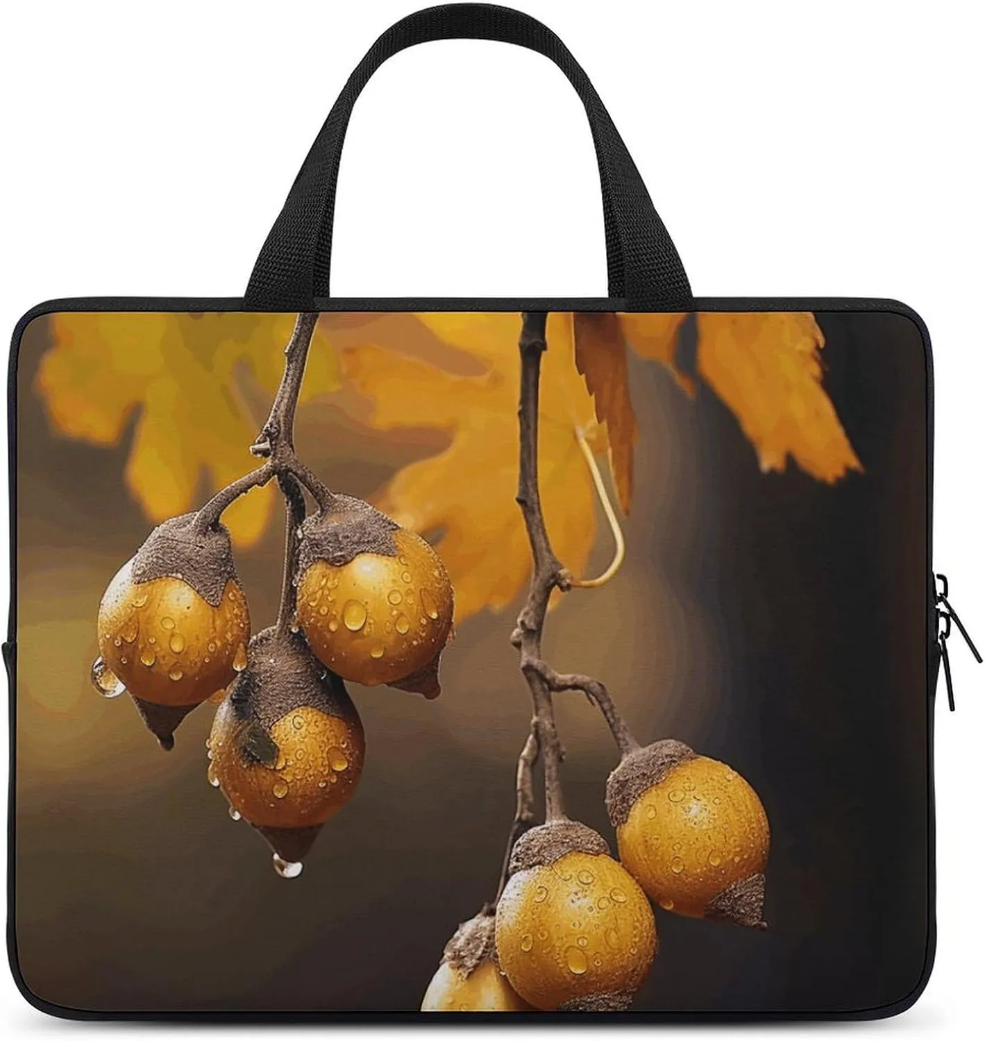Laptop Shoulder Bag Laptop Bag Computer Bag Acorns And Leaves Messenger Bag for Unisex