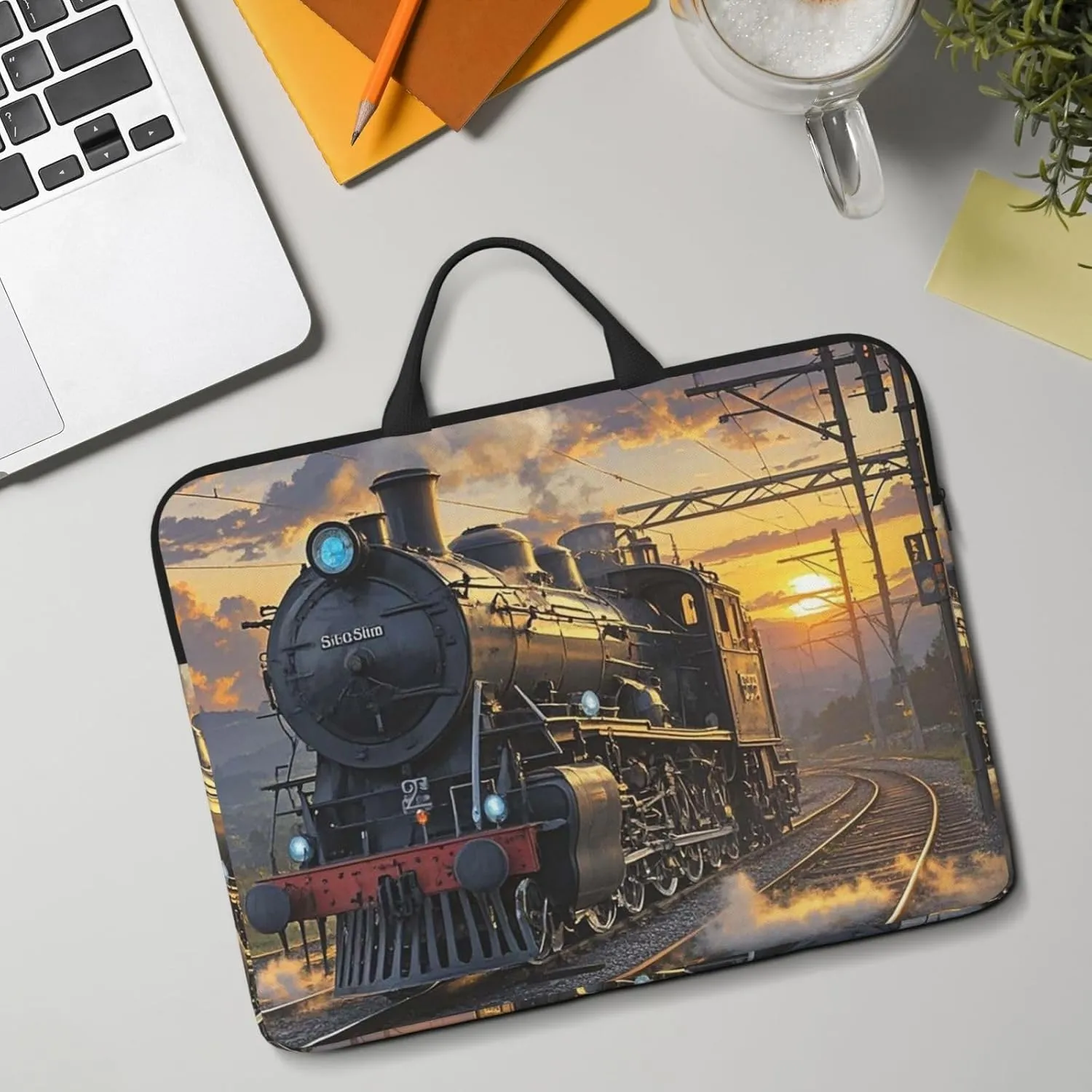 Laptop Shoulder Bag Messenger Bag Wild Elk silhouette Laptop Bag Computer Bag for Men Women