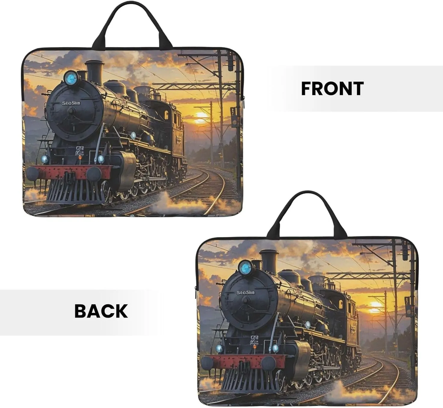 Laptop Shoulder Bag Messenger Bag Wild Elk silhouette Laptop Bag Computer Bag for Men Women