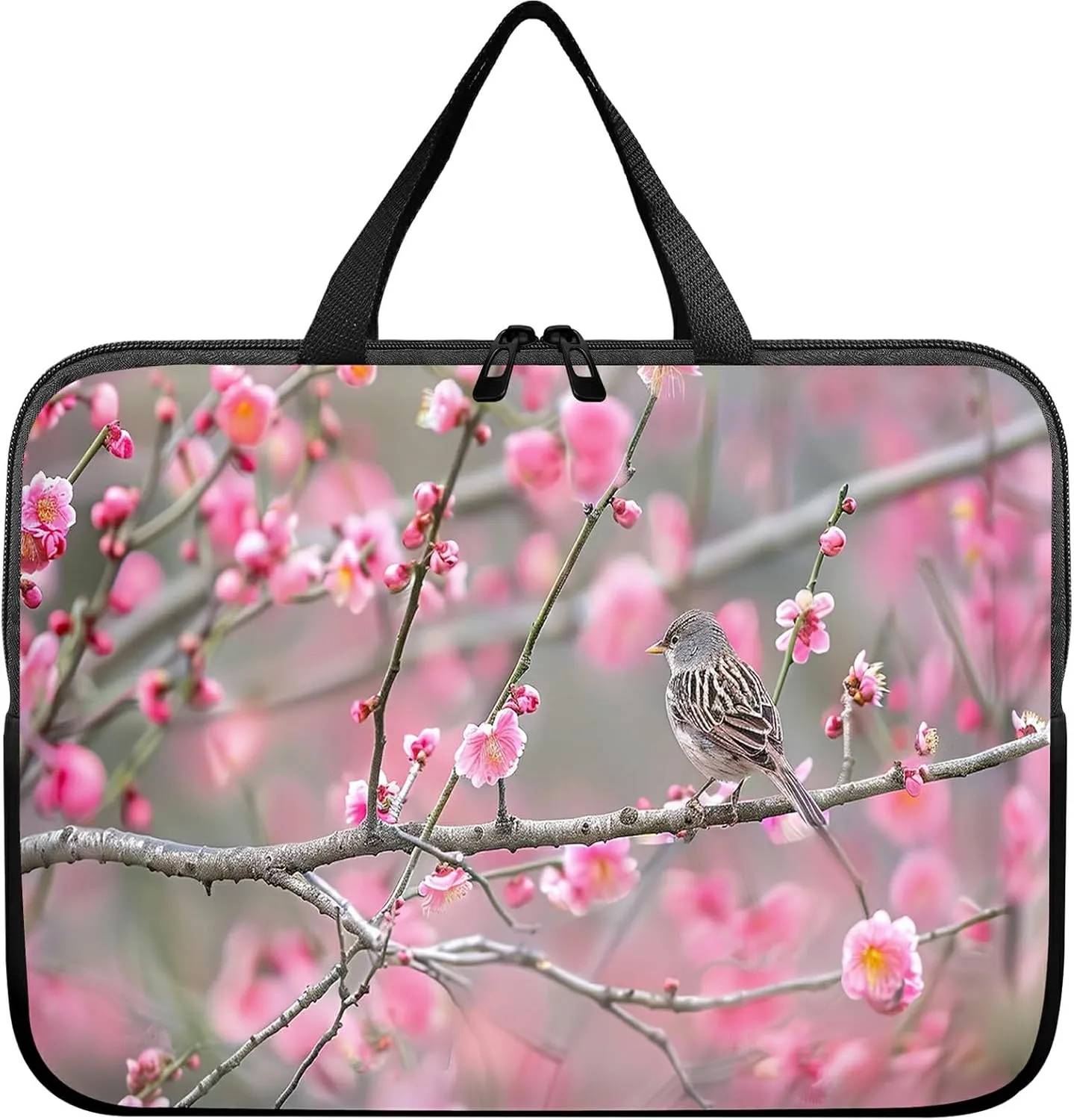 Laptop Sleeve Case Bag 15 inch, Peach Sparrow Slim Carrying Case Durable Handbag Travel Laptop Bag for 15 inch MacBook Air M3/M2/15 Pro/Surface Laptop 7/6/5/4/3/ Dell XPS 15 Plus