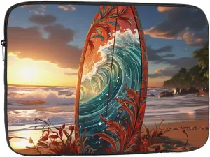 Laptop Sleeve Laptop Case Bag Shockproof Computer Carrying Bag Colorful Surfboard Briefcase Handbags 10 inch