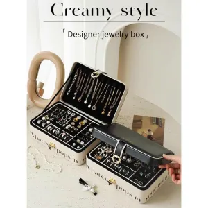 Large capacity multi-layer drawer rack necklace earrings jewelry storage box