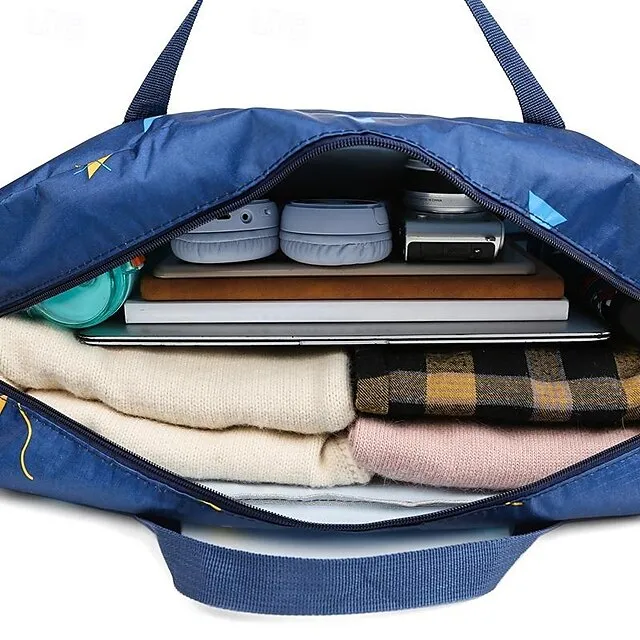 Large Capacity Nylon Travel Duffle Bag: Lightweight, Portable Weekend Bag for Travel, Gym, and Storage on the Go