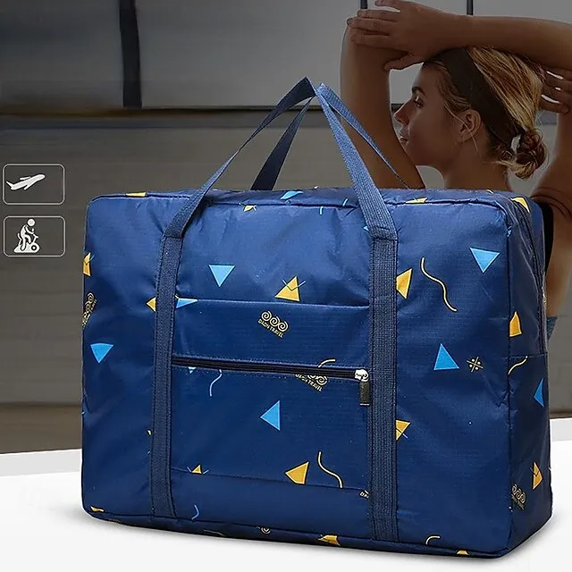 Large Capacity Nylon Travel Duffle Bag: Lightweight, Portable Weekend Bag for Travel, Gym, and Storage on the Go