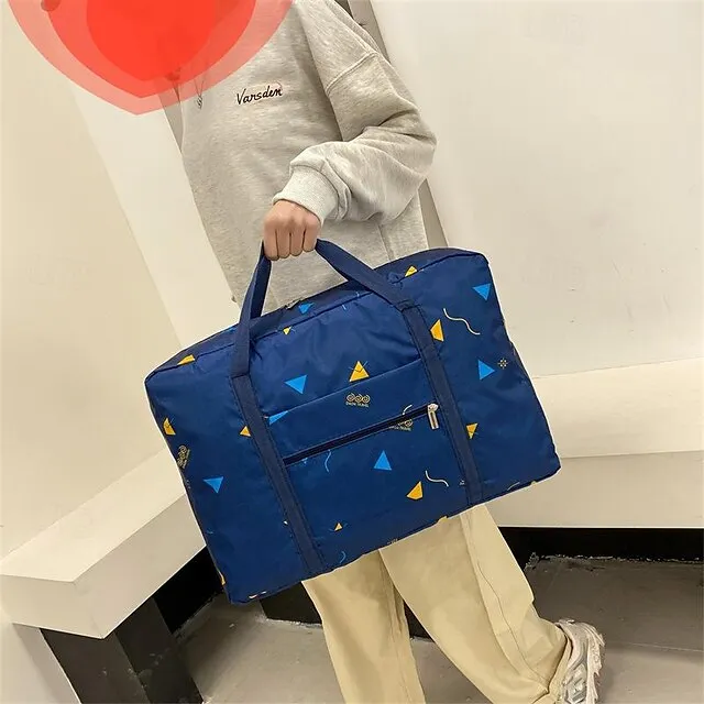 Large Capacity Nylon Travel Duffle Bag: Lightweight, Portable Weekend Bag for Travel, Gym, and Storage on the Go