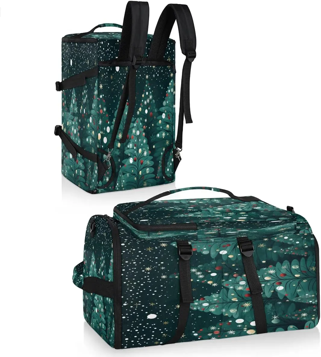 Large Carry on Backpack for Women Men Multi-function Gym Duffle Bag Christmas Tree Backpack Polyester Waterproof Duffel Bags
