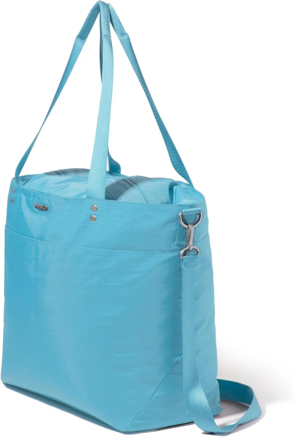 Large Carryall Tote Bag for Women - Lightweight Nylon Zipper Top Weekender Travel Beach Bag Personal Item w/Luggage Sleeve