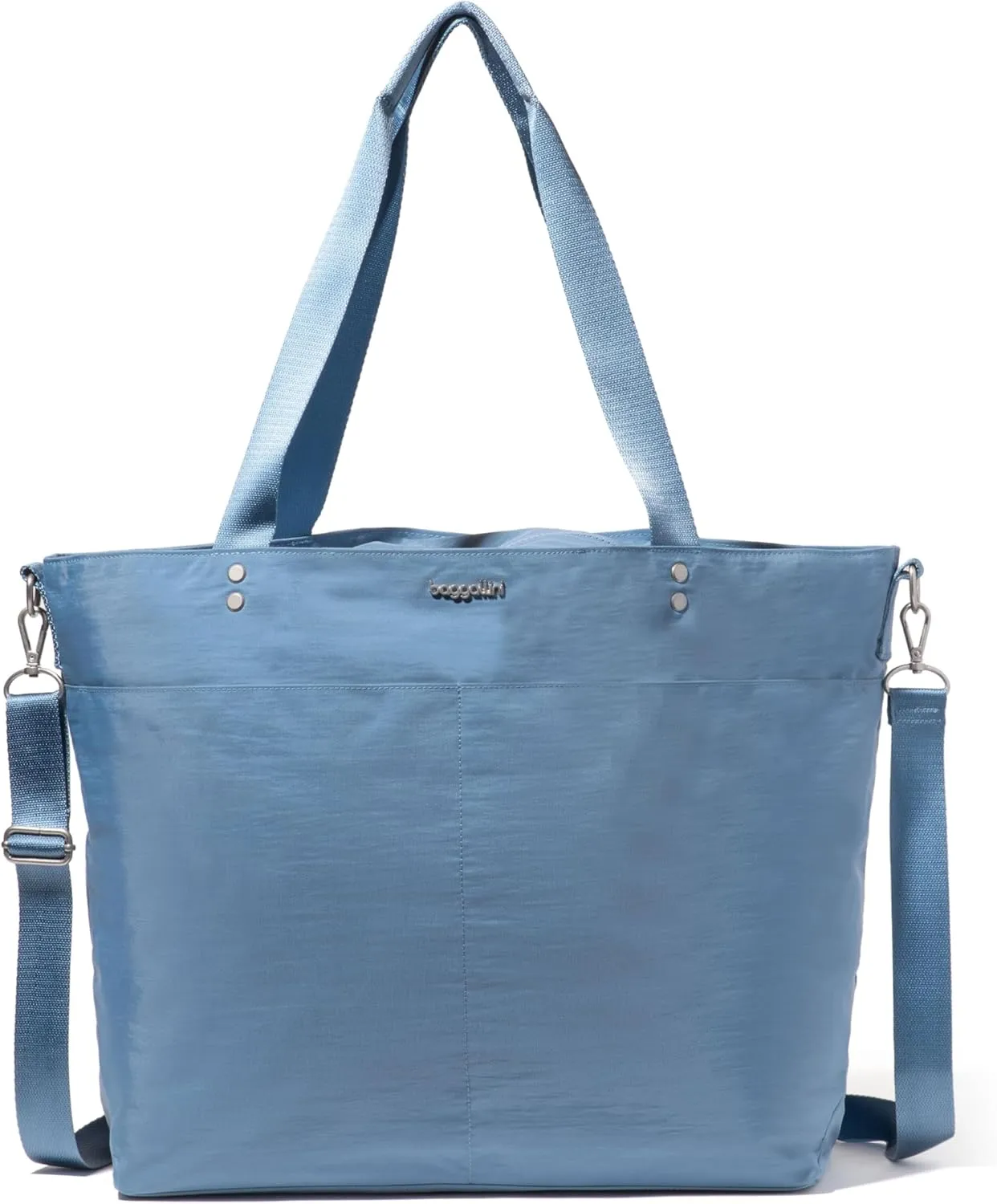 Large Carryall Tote Bag for Women - Lightweight Nylon Zipper Top Weekender Travel Beach Bag Personal Item w/Luggage Sleeve