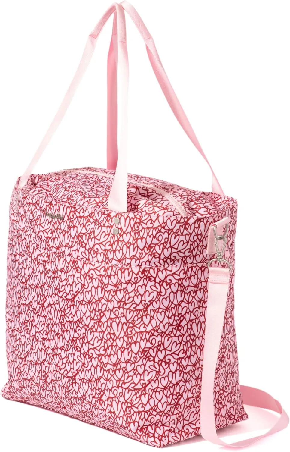 Large Carryall Tote Bag for Women - Lightweight Nylon Zipper Top Weekender Travel Beach Bag Personal Item w/Luggage Sleeve