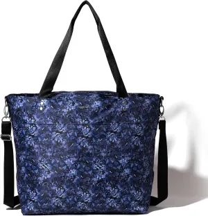 Large Carryall Tote Bag for Women - Lightweight Nylon Zipper Top Weekender Travel Beach Bag Personal Item w/Luggage Sleeve