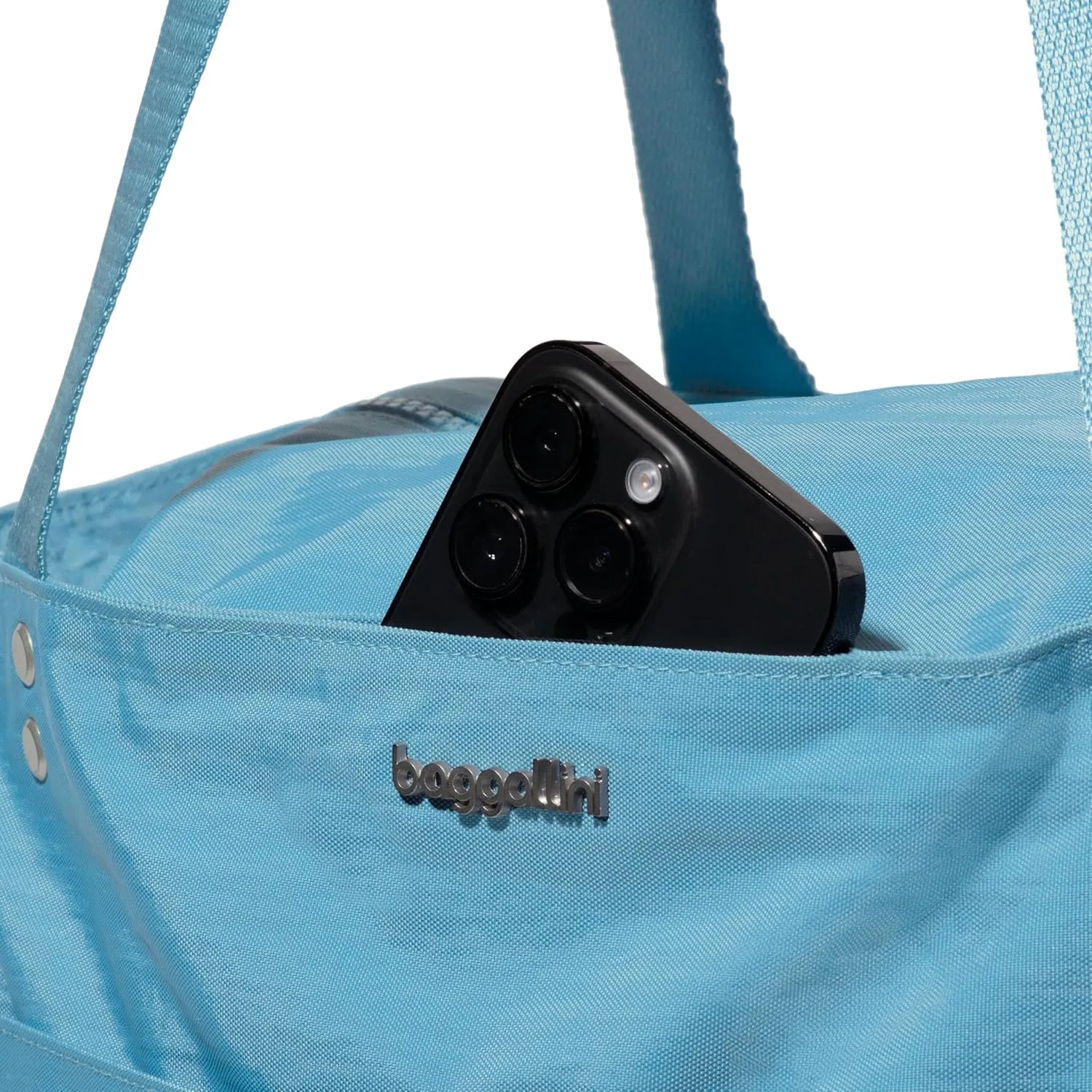 Large Carryall Tote Bag for Women - Lightweight Nylon Zipper Top Weekender Travel Beach Bag Personal Item w/Luggage Sleeve