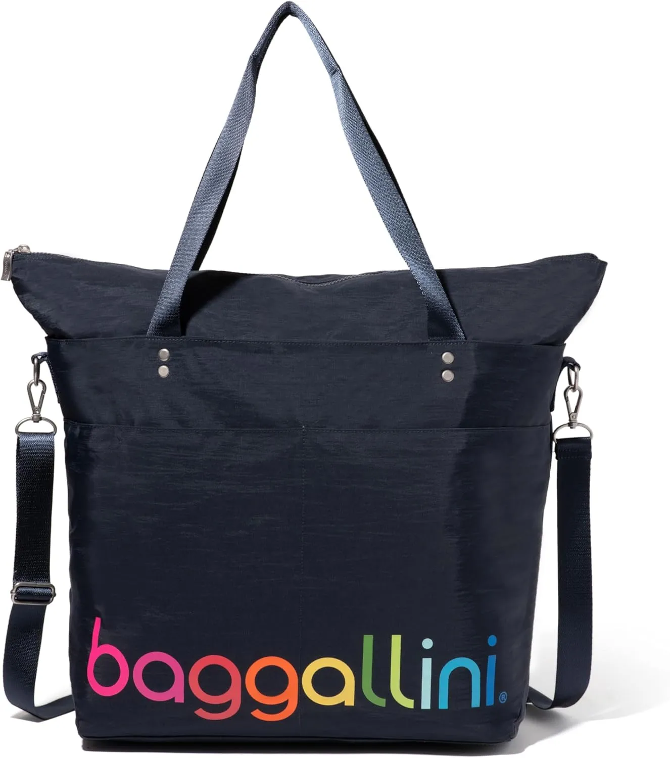 Large Carryall Tote Bag for Women - Lightweight Nylon Zipper Top Weekender Travel Beach Bag Personal Item w/Luggage Sleeve