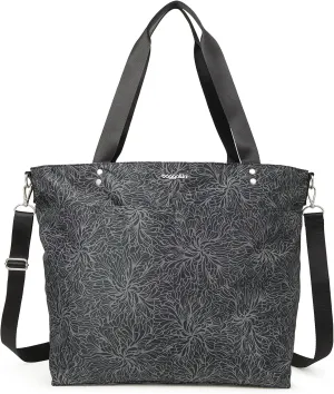 Large Carryall Tote Bag for Women - Lightweight Nylon Zipper Top Weekender Travel Beach Bag Personal Item w/Luggage Sleeve