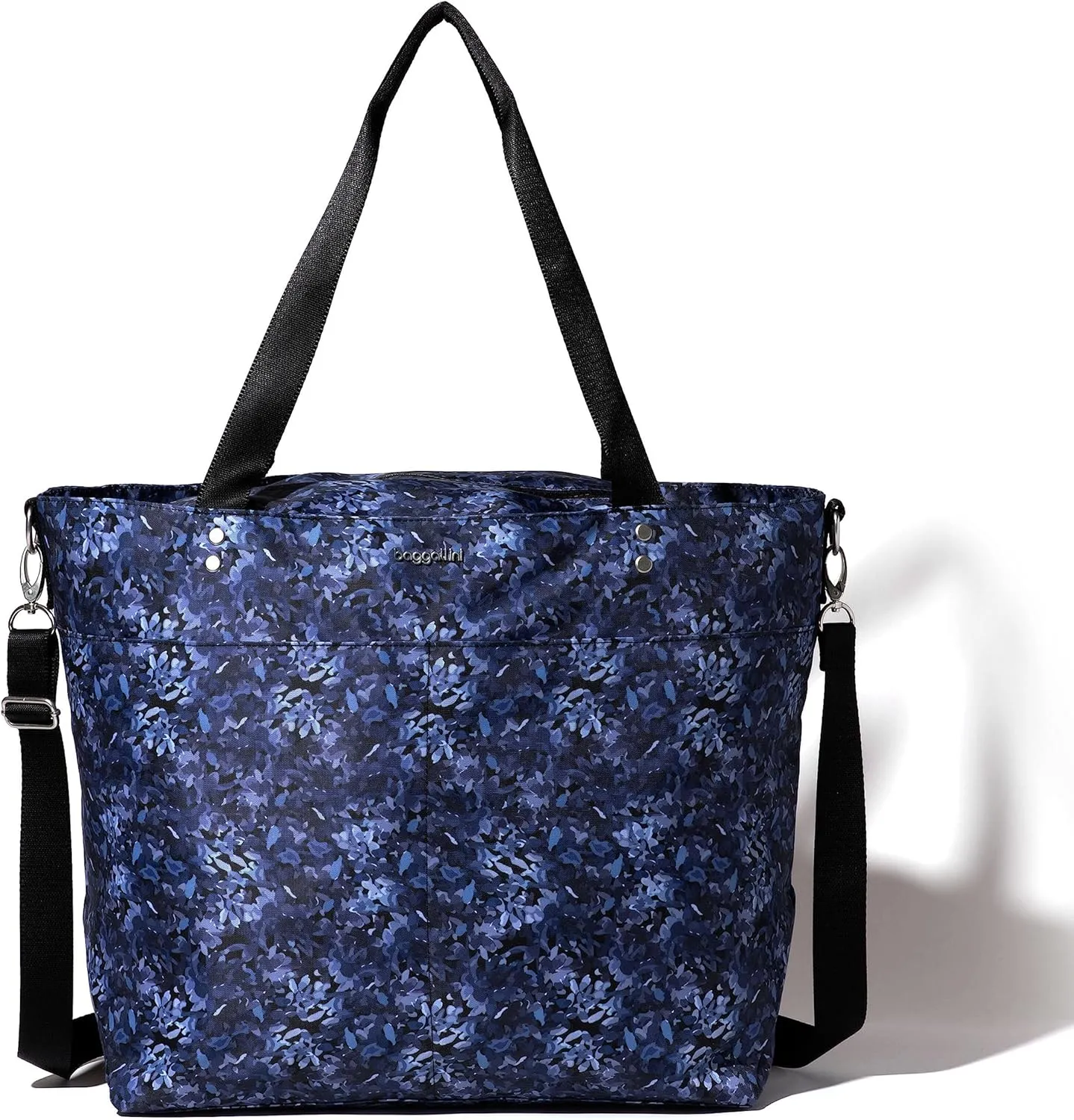 Large Carryall Tote Bag for Women - Lightweight Nylon Zipper Top Weekender Travel Beach Bag Personal Item w/Luggage Sleeve