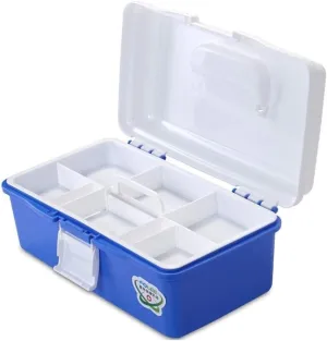 Large First Aid Medical Storage Box, Double Layer Emergency Kit Organizer – Polycarbonate Construction, Stackable & Portable