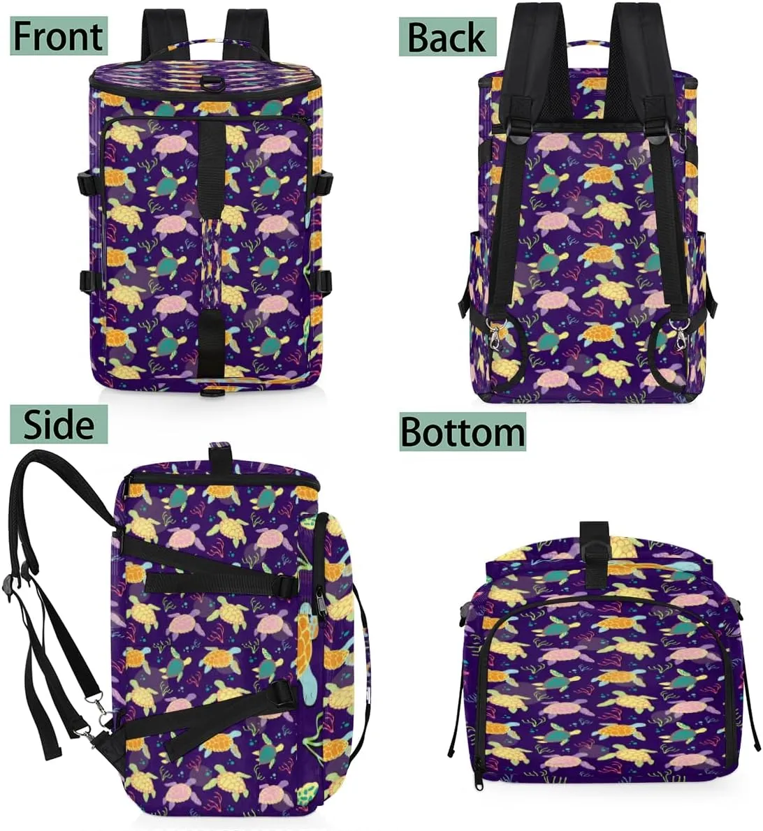 Large Sports Gym Bag With Shoe & Laptop Compartment 47L Waterproof Travel Duffel Bags for Men Women Cartoon Sea Turtle Luggage Backpack Duffle Bag