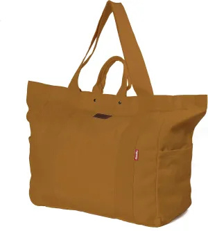 Large Tote Bag, Everything Bag, Heavy Duty Canvas, Full-Size Zipper, Reusable, Suitable for DIY, Natural Cotton.