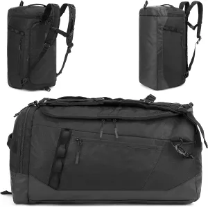 Large Travel Duffle Bag Backpack for Men Women 70L Big Sports Gym Bag with Shoe Compartment Heavy Duty Duffel Bags with Padded Straps for Weekend Overnight Camping, Black