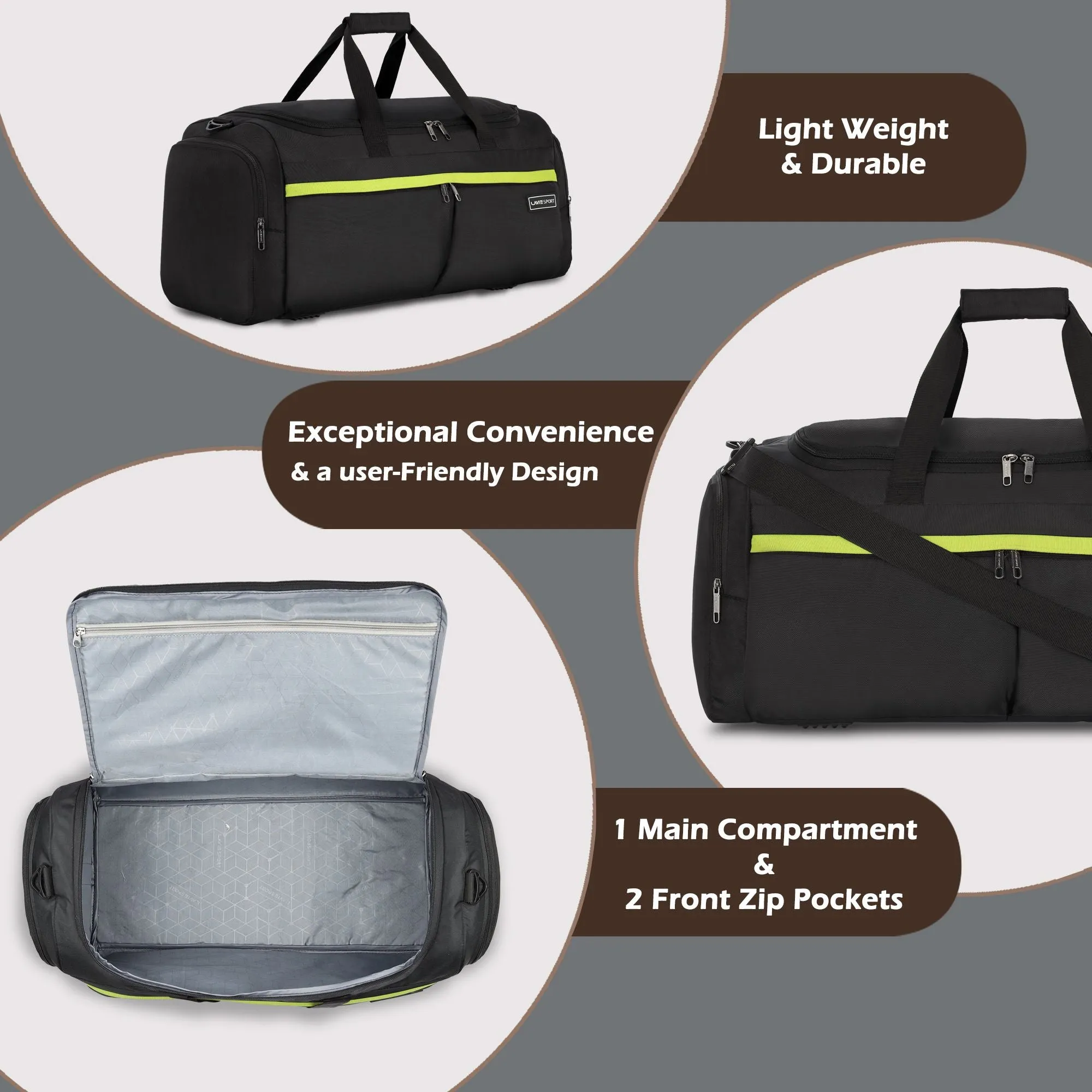 Lavie Sport Epitome 55 cms Large Duffle Bag For | Airbag | Duffle