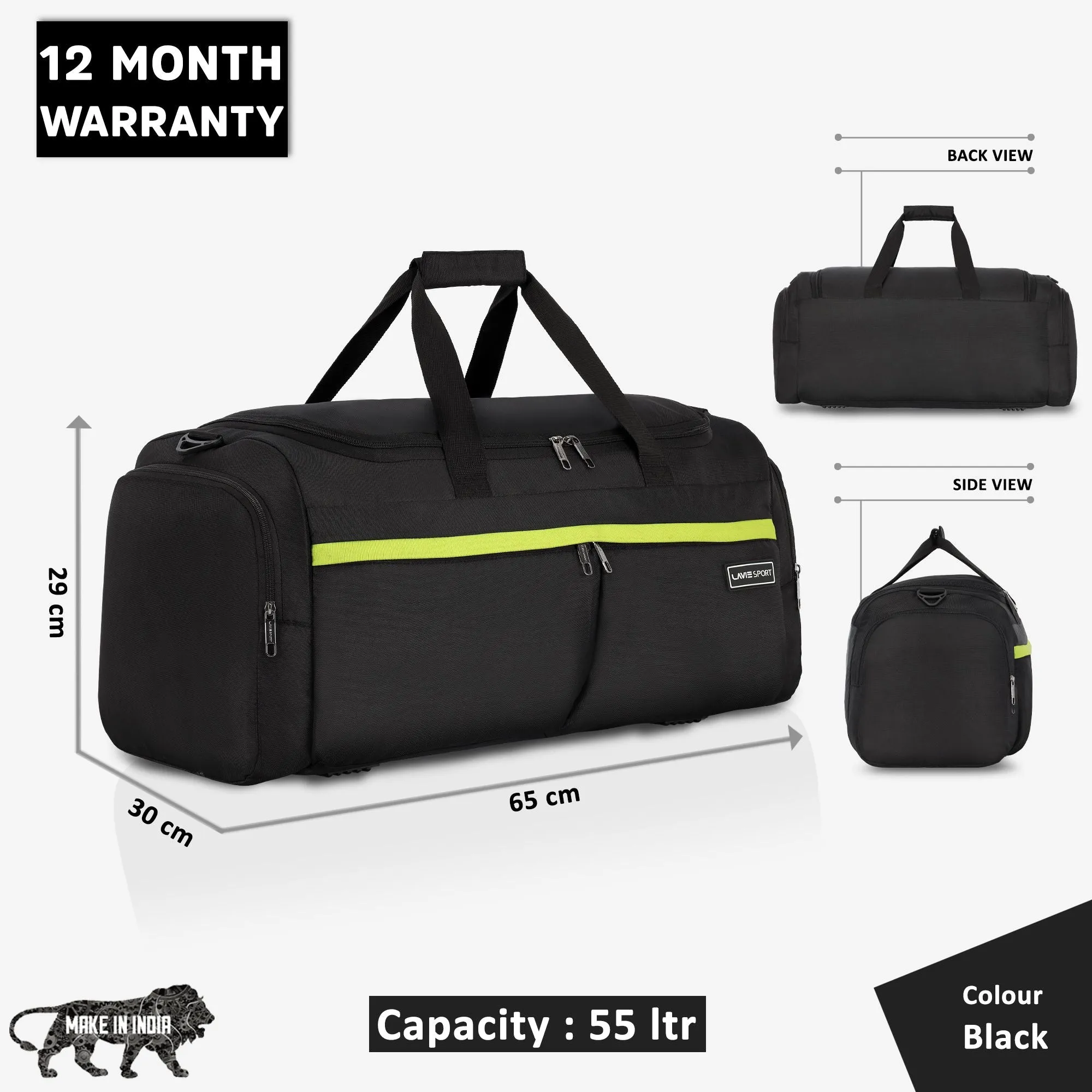 Lavie Sport Epitome 55 cms Large Duffle Bag For | Airbag | Duffle