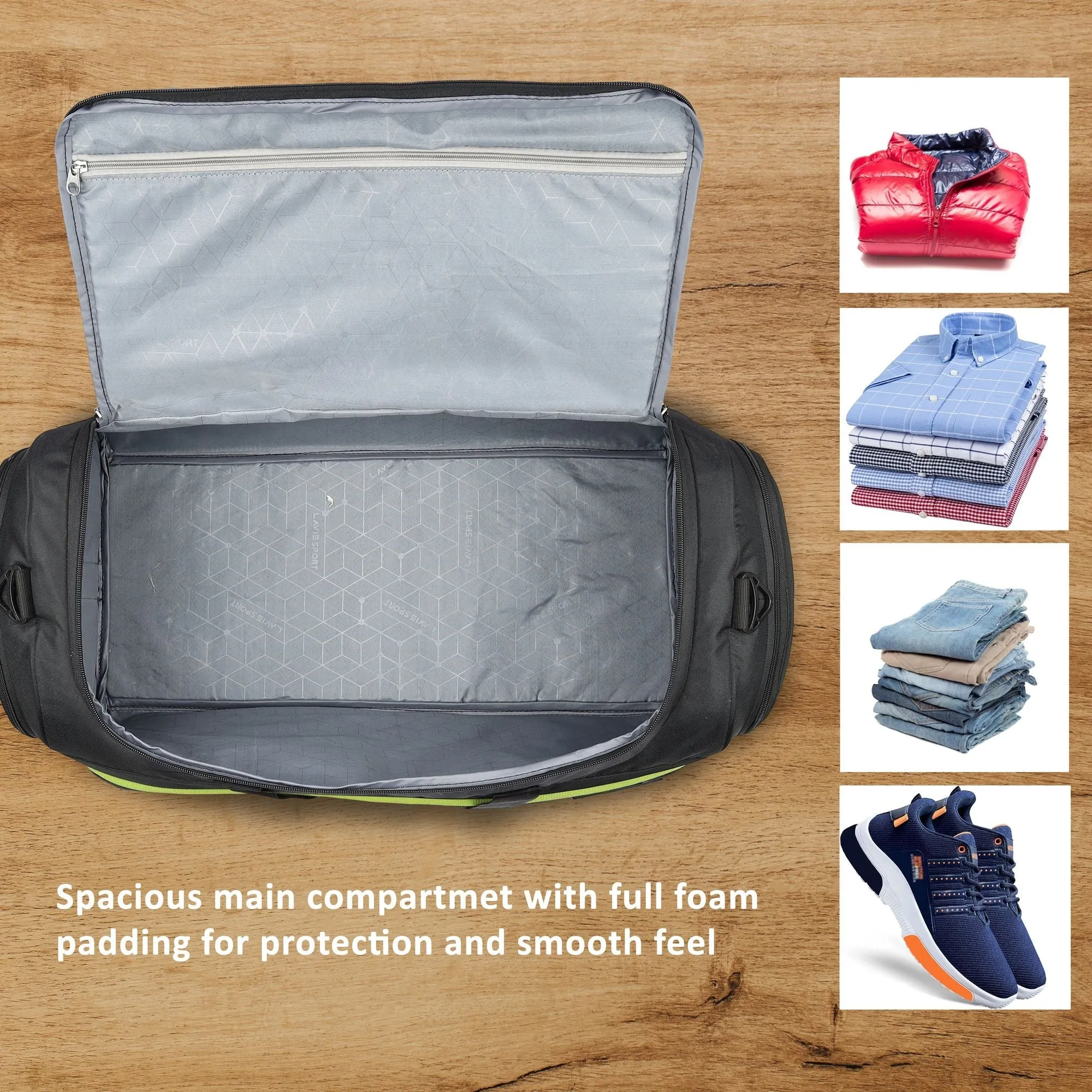 Lavie Sport Epitome 55 cms Large Duffle Bag For | Airbag| Duffle