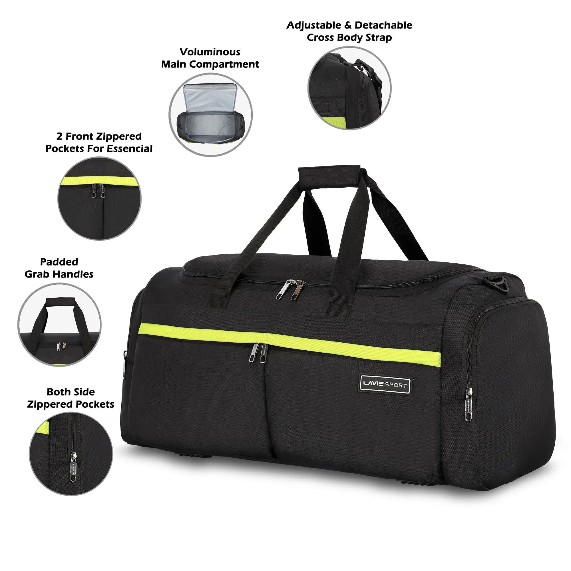 Lavie Sport Epitome 55 cms Large Duffle Bag For | Airbag | Duffle