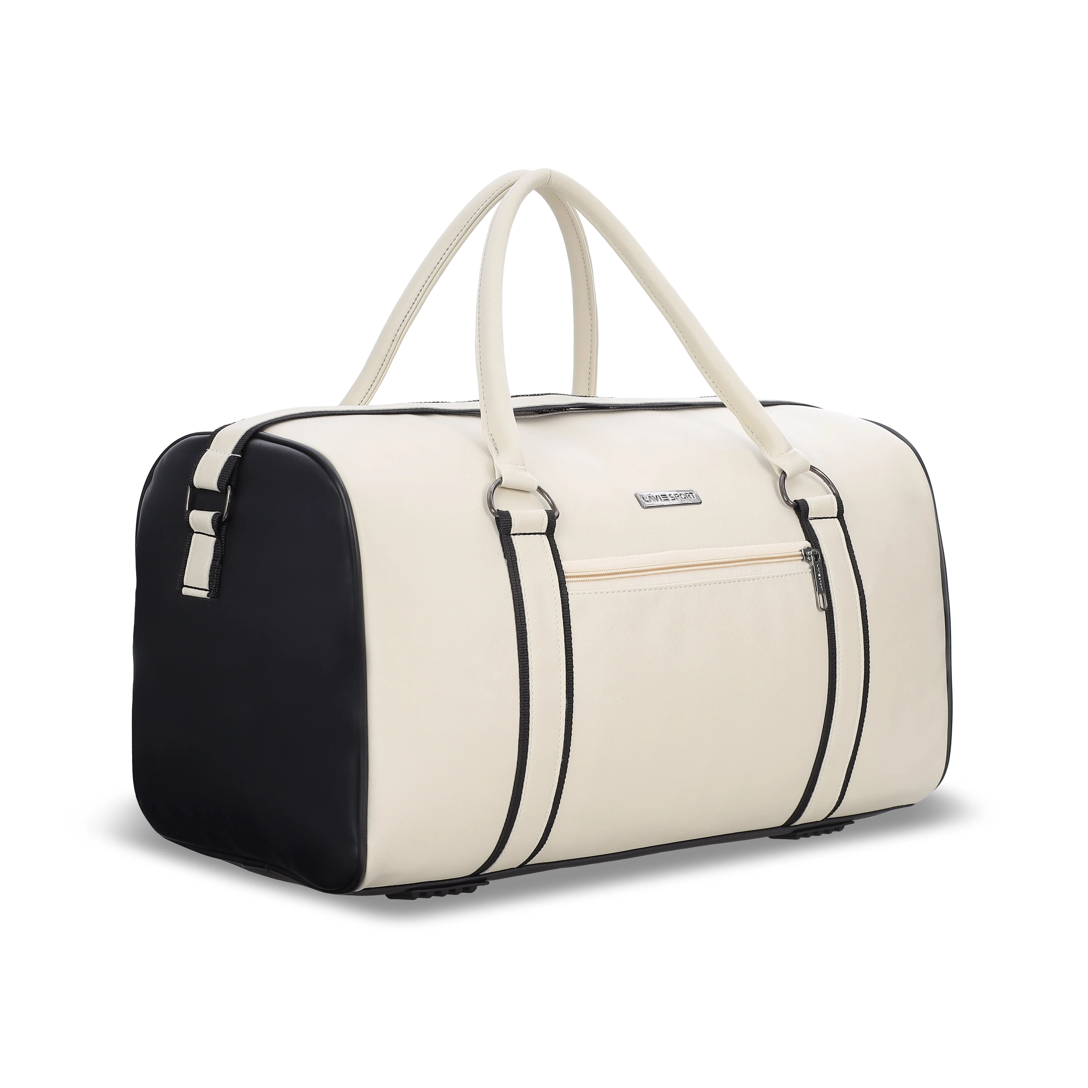 Lavie Sport Pilot 32L Unisex Duffle Bag - Black and Off white Colour