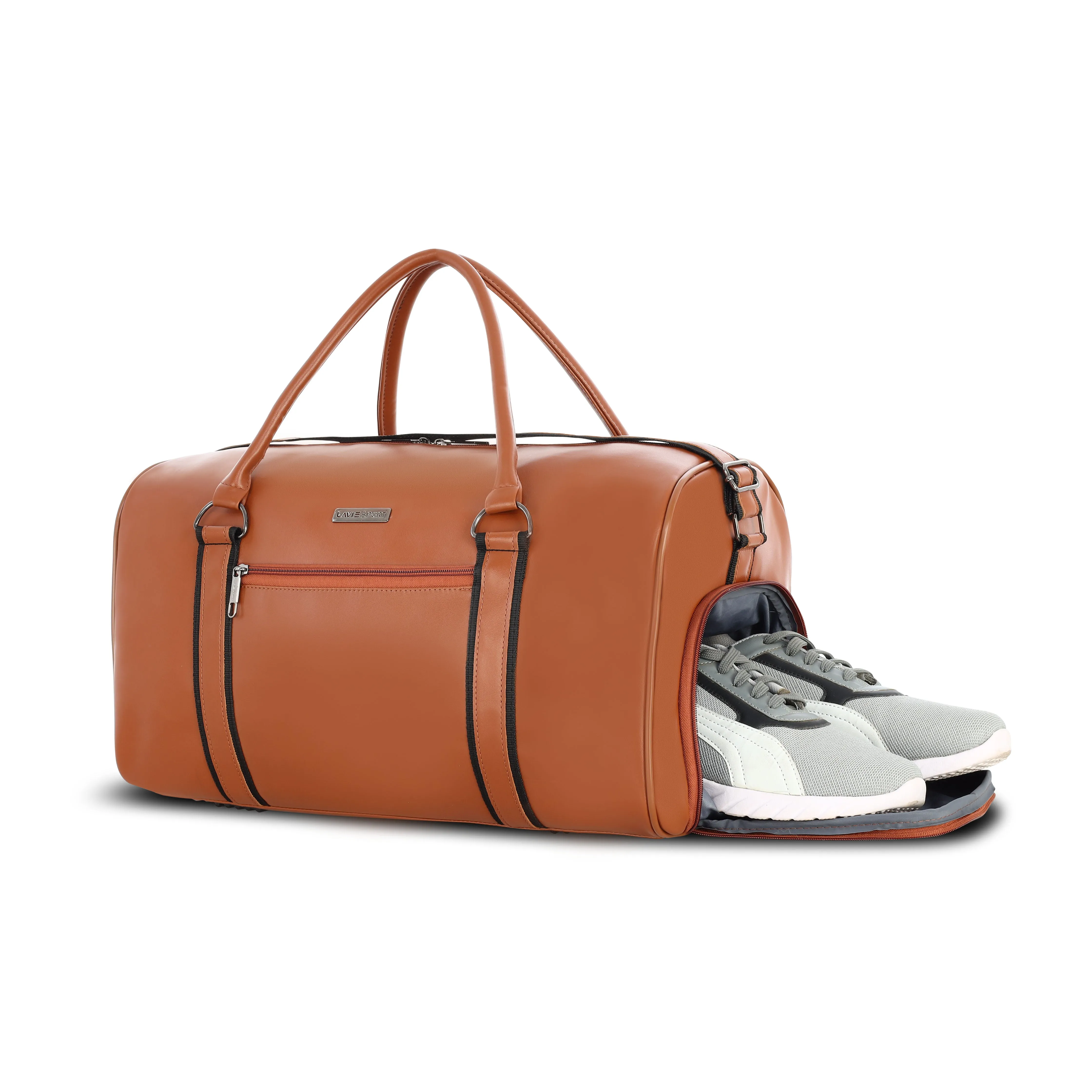 Lavie Sport Pilot 32L Unisex Duffle Bag - Black and Off white Colour