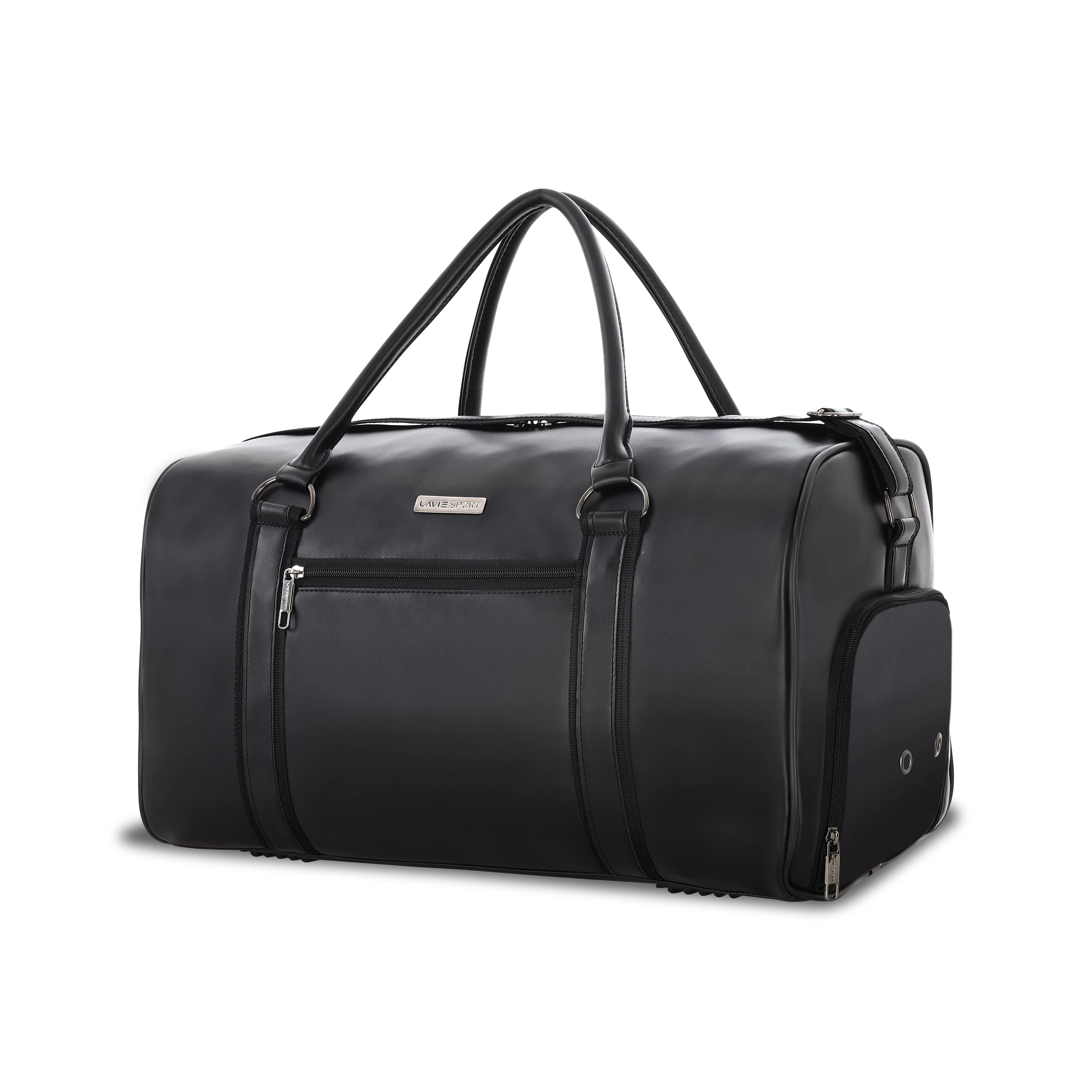 Lavie Sport Pilot 32L Unisex Duffle Bag - Black and Off white Colour