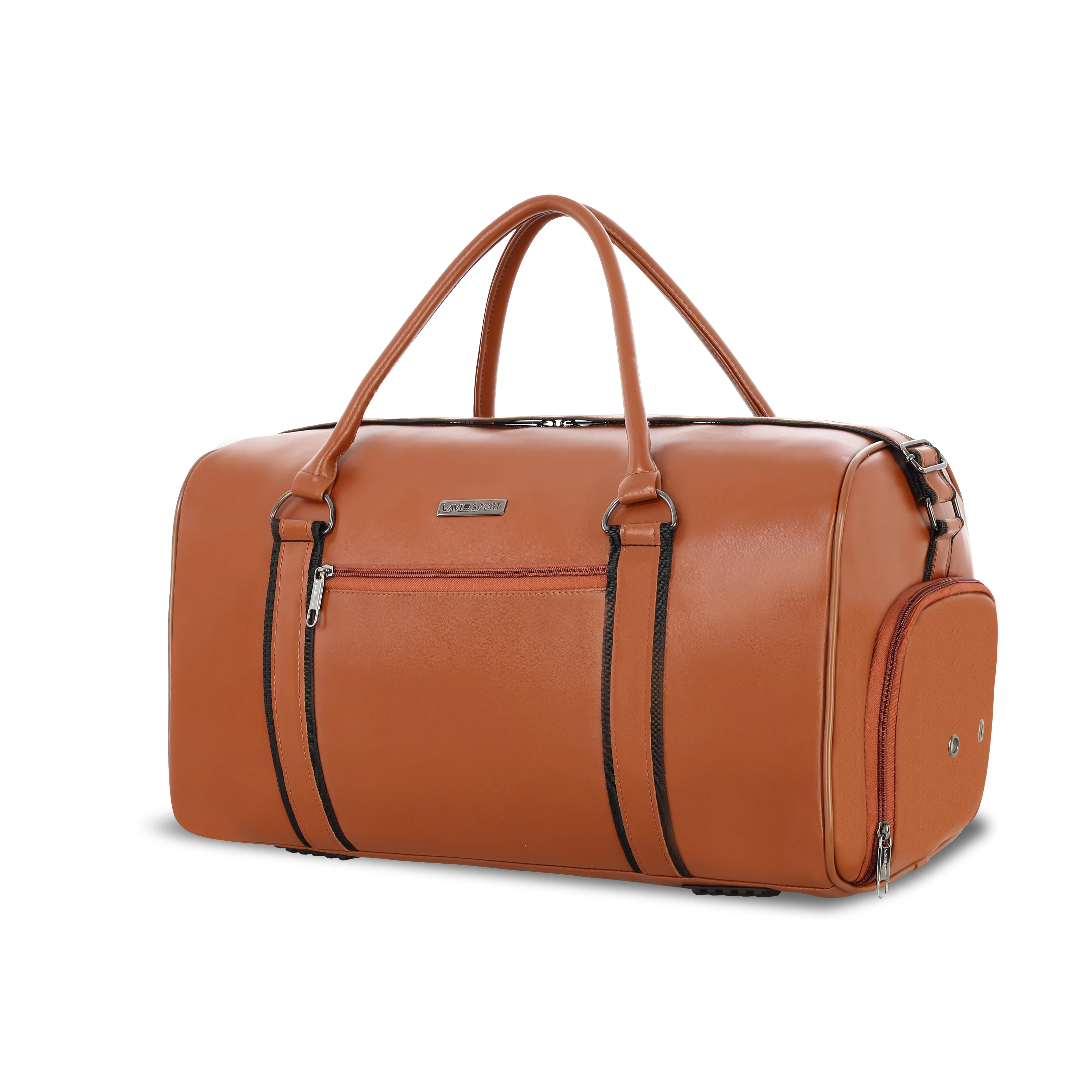 Lavie Sport Pilot 32L Unisex Duffle Bag - Black and Off white Colour