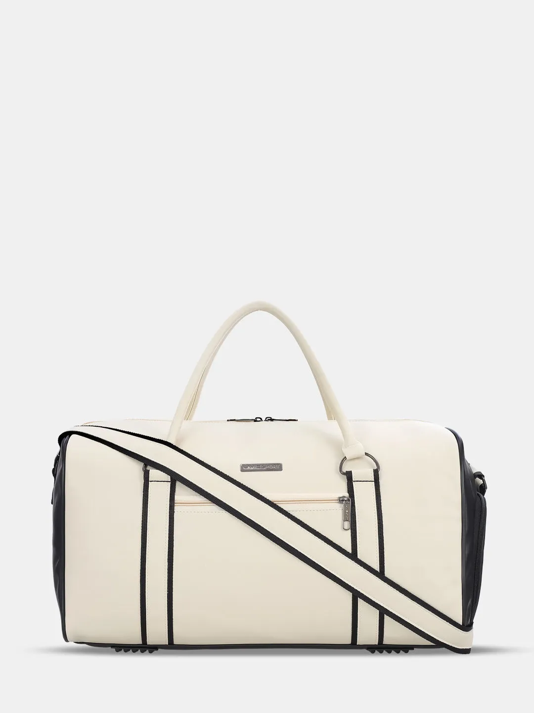 Lavie Sport Pilot 32L Unisex Duffle Bag - Black and Off white Colour
