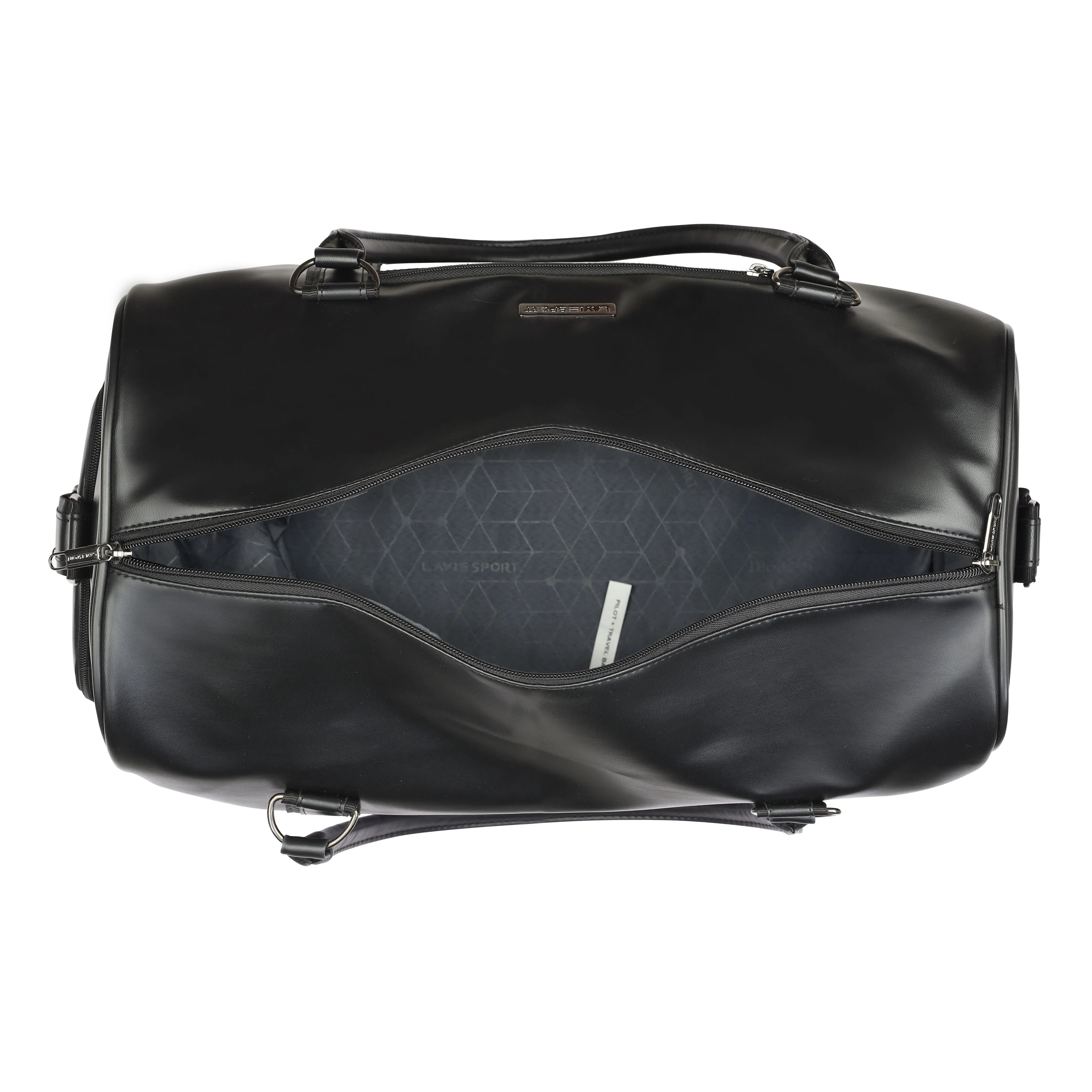 Lavie Sport Pilot 32L Unisex Duffle Bag - Black and Off white Colour