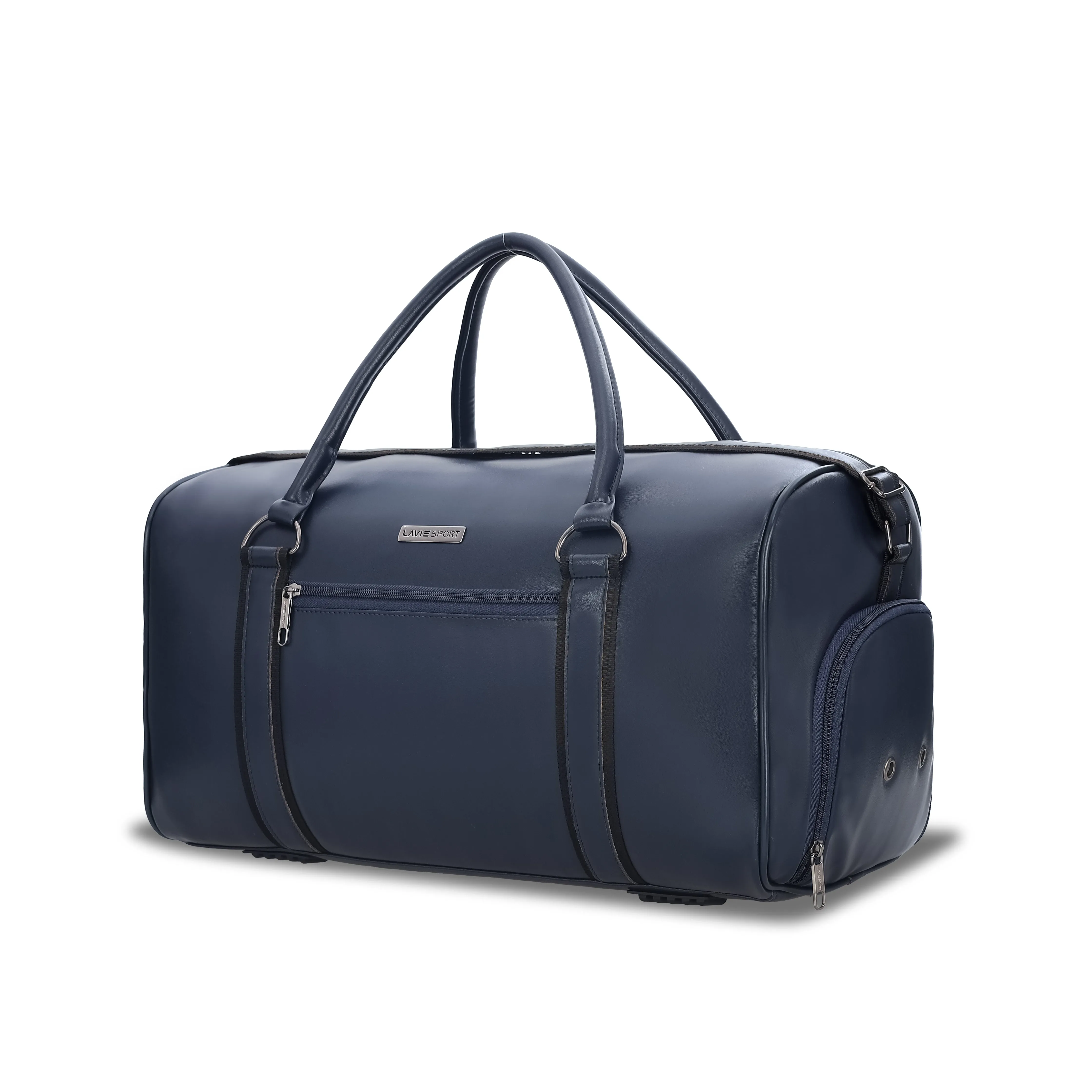 Lavie Sport Pilot 32L Unisex Duffle Bag - Black and Off white Colour