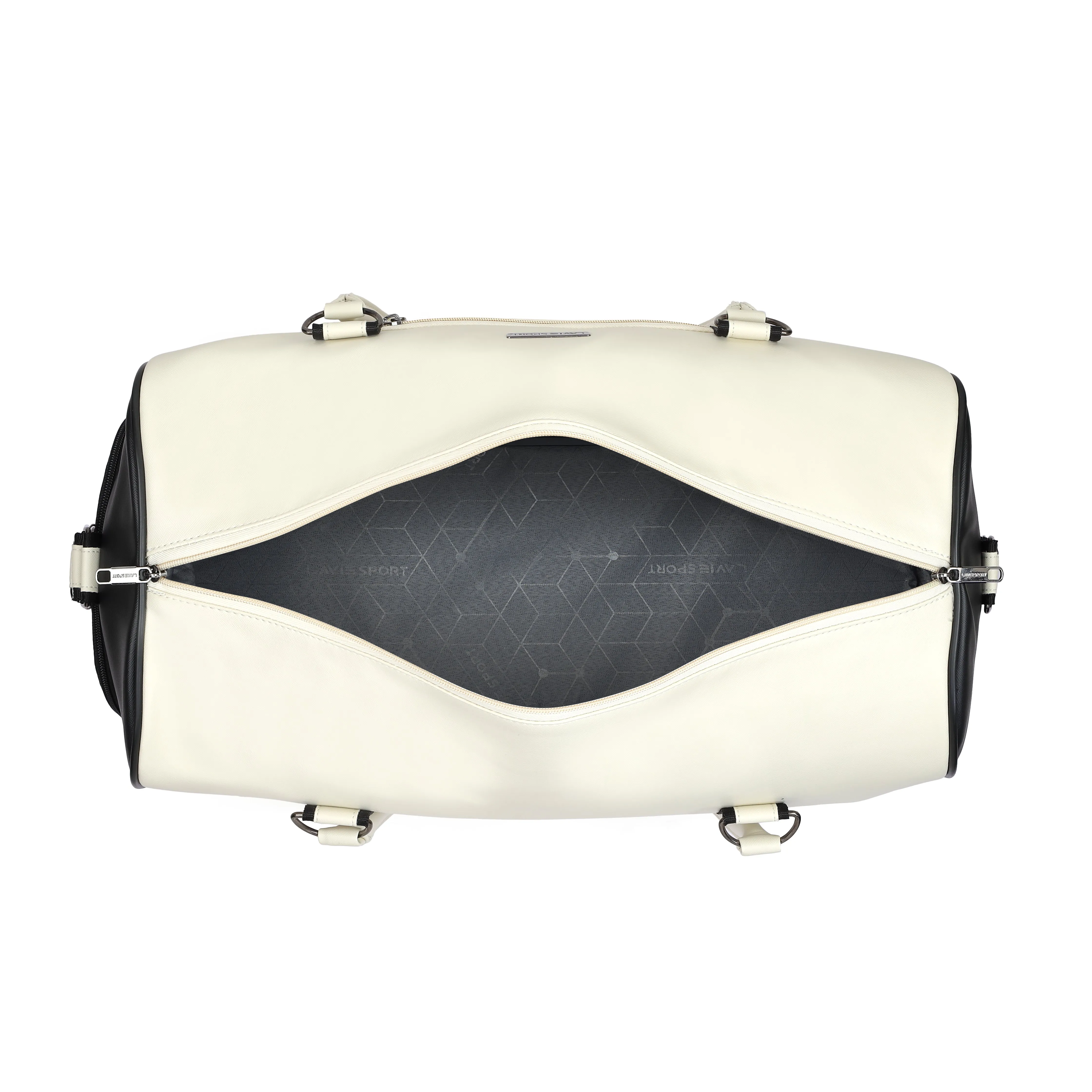 Lavie Sport Pilot 32L Unisex Duffle Bag - Black and Off white Colour
