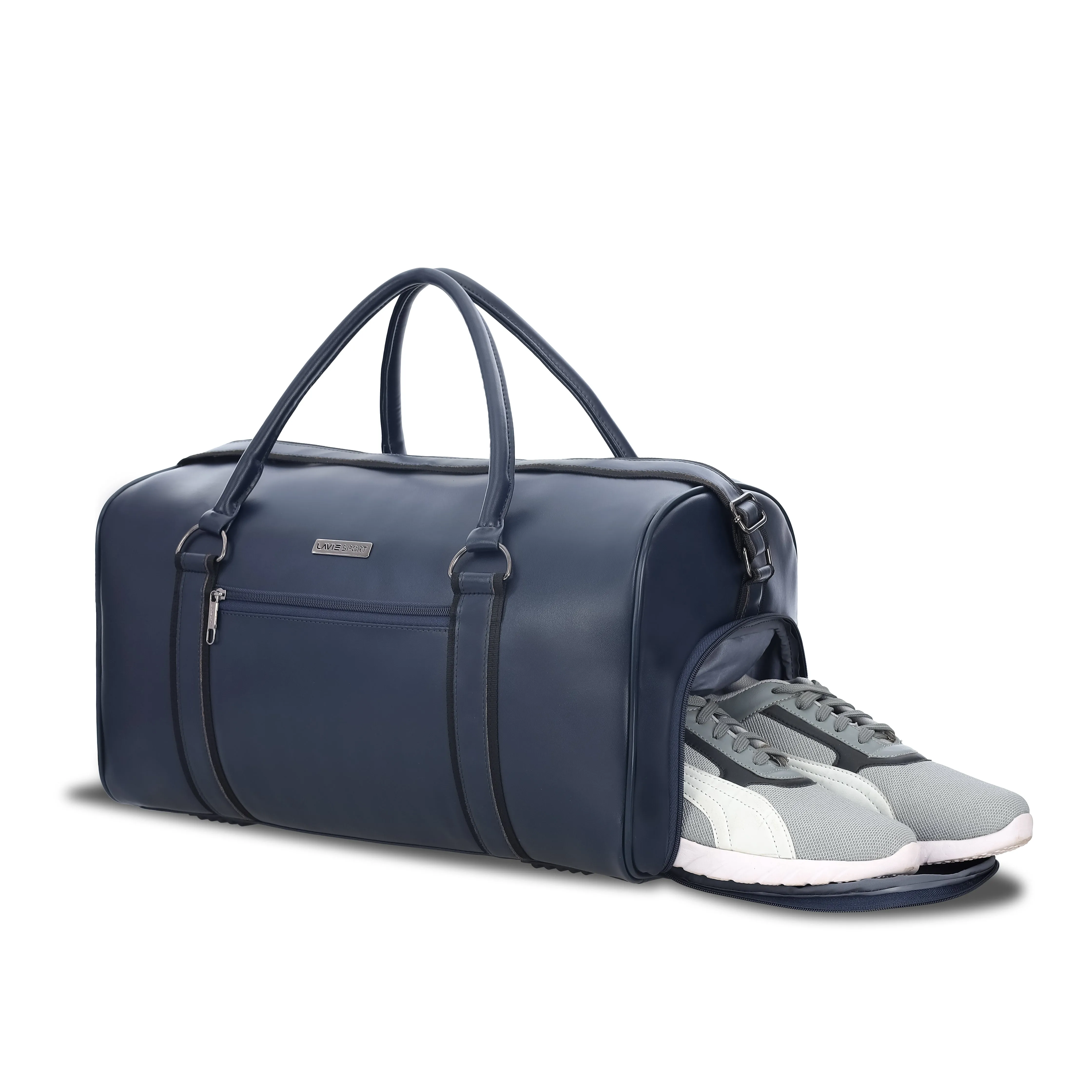 Lavie Sport Pilot 32L Unisex Duffle Bag - Black and Off white Colour