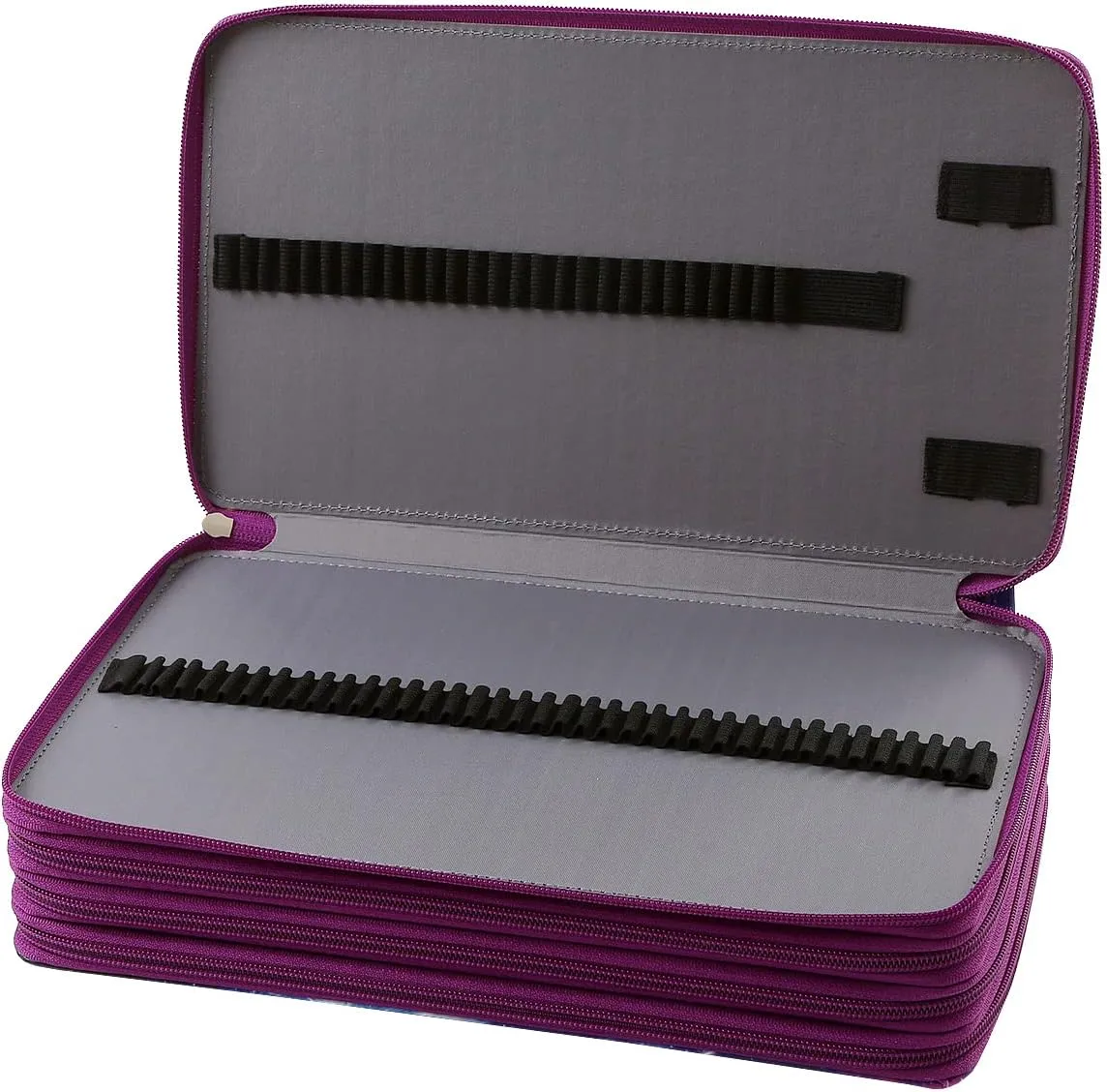 Lbxgap Colored Pencil Case- 300 Individual Slots Pencil Holder Pen Bag Large Capacity Pencil Organizer with Handle Strap Handy Colored Pencil Box with Printing Pattern