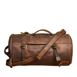 Leather Men's Duffle Backpack