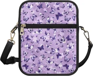 Leather Messenger Bag for Women Men Crossbody Bag Shoulder Bag Sling Travel Bag with Zipper Adjustable Strap