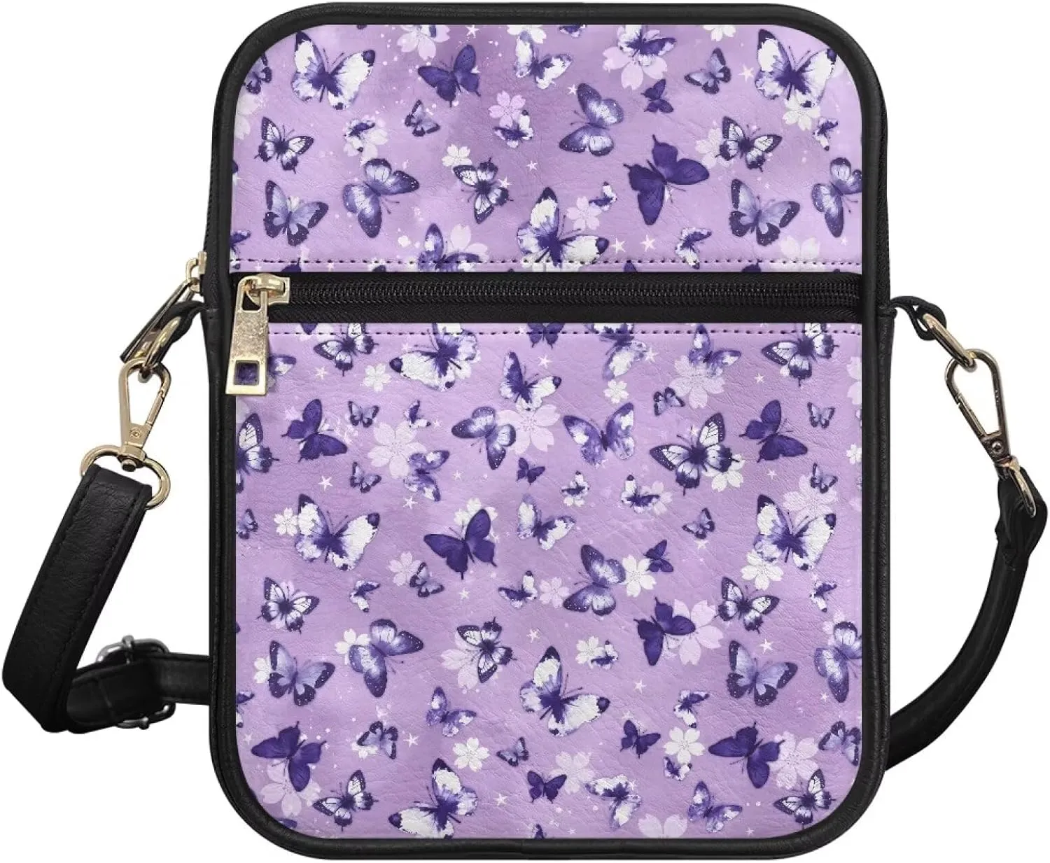 Leather Messenger Bag for Women Men Crossbody Bag Shoulder Bag Sling Travel Bag with Zipper Adjustable Strap