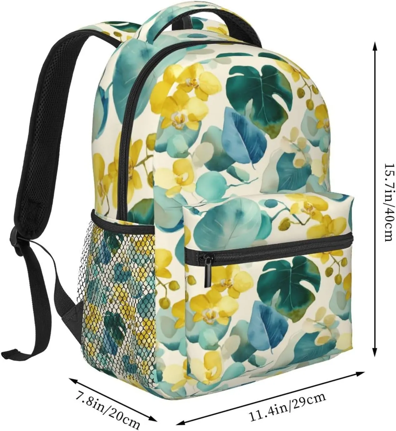 Leaves, Monstera, Orchids Portable Backpack For Trekking Commute Unisex