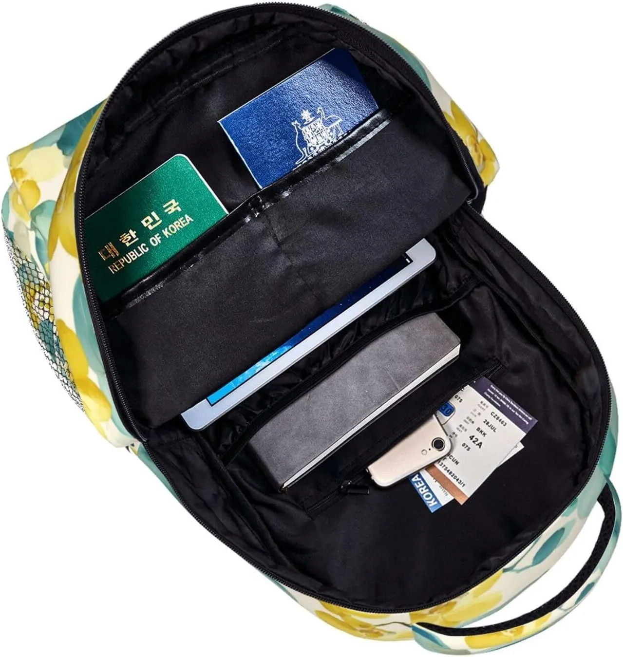 Leaves, Monstera, Orchids Portable Backpack For Trekking Commute Unisex