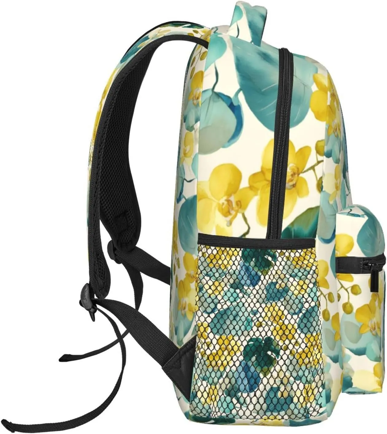 Leaves, Monstera, Orchids Portable Backpack For Trekking Commute Unisex