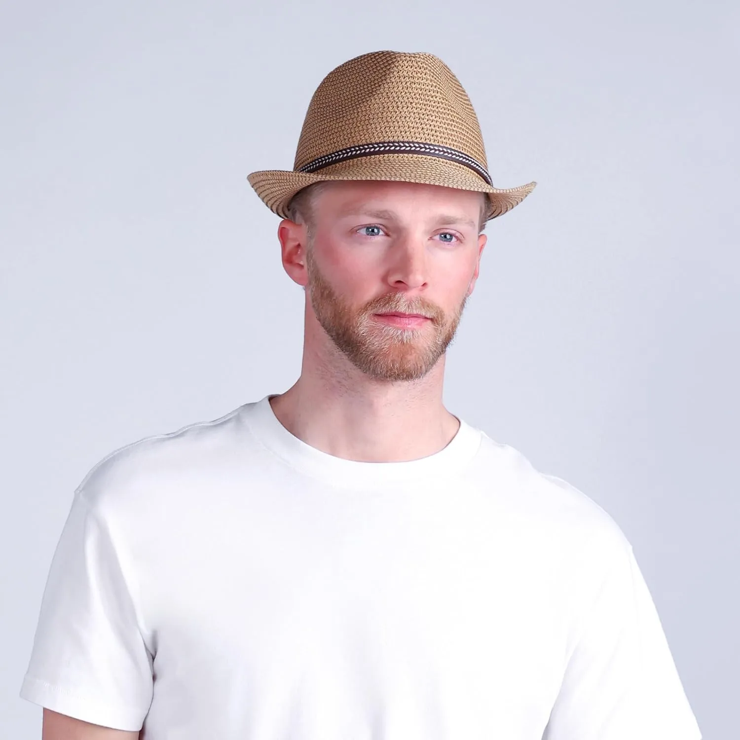 Levi's Men's Lightweight Straw Fedora Panama Hat